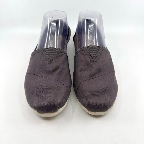 Toms Alpargata Espadrille Flats Womens US 9 UK 7 EU 40 Ash Slip On Cotton Canvas - Picture 3 of 8